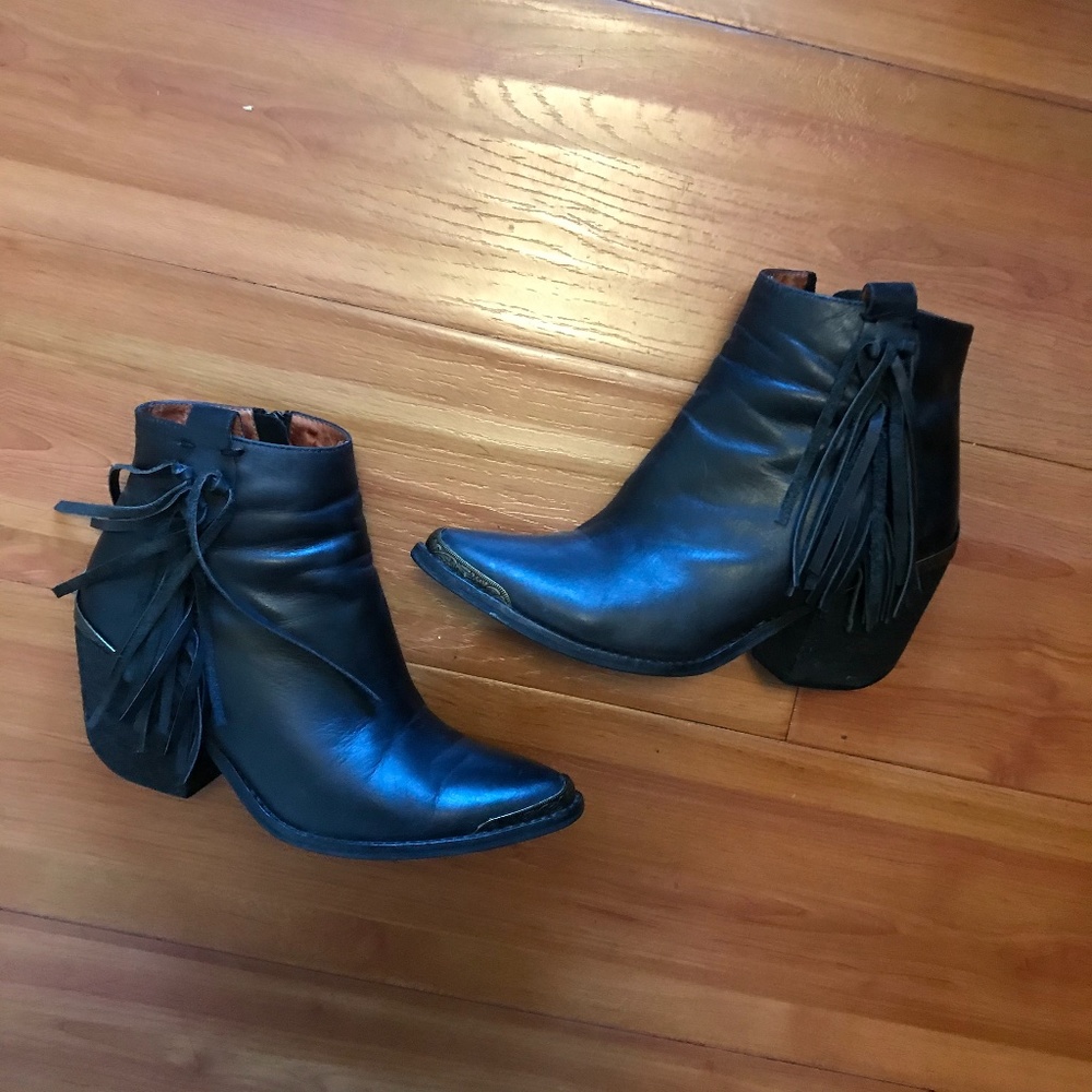 Jeffrey Campbell Pascal Fringe Western Booties  7